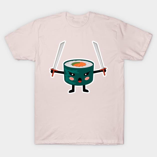 Crazy Sushi T-Shirt by MadDesigner